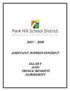 Assistant superintendent SALARY AND FRINGE BENEFITS AGREEMENT
