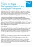 Terms for Bupa Recognised Speech and Language Therapists
