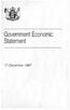 Government Economic Statement