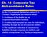 Ch. 14 Corporate Tax Anti-avoidance Rules