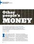 MONEY. Other people's