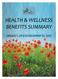HEALTH & WELLNESS BENEFITS SUMMARY. January 1, 2013 to December 31, 2013
