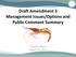 Draft Amendment 3 Management Issues/Options and Public Comment Summary. Portland, Maine August 31, 2017
