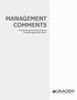 Management Comments 4T17 MANAGEMENT COMMENTS. Fourth Quarter