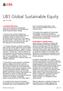 UBS Global Sustainable Equity
