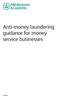Anti-money laundering guidance for money service businesses