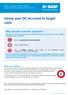 Using your DC Account to target cash