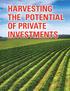 HARVESTING THE POTENTIAL OF PRIVATE INVESTMENTS