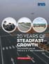 20 YEARS OF STEADFAST GROWTH DELIVERING VALUE THE B. E. S. T. WAY FORWARD