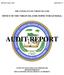 THE UNITED STATES VIRGIN ISLANDS OFFICE OF THE VIRGIN ISLANDS INSPECTOR GENERAL AUDIT REPORT