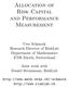 Allocation of Risk Capital and Performance Measurement