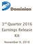 3 rd Quarter 2016 Earnings Release Kit