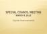 SPECIAL COUNCIL MEETING MARCH 6, Capital Improvements