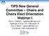 TIPS New General Committee Chairs and Chairs Elect Orientation Webinar I