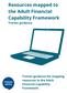 Resources mapped to the Adult Financial Capability Framework Trainer guidance