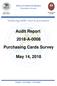 Audit Report 2018-A-0008 Purchasing Cards Survey