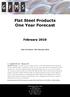 Flat Steel Products One Year Forecast