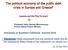 The political economy of the public debt crisis in Europe and Greece*