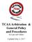 TCAA Arbitration & General Policy and Procedures In-Lane and Online