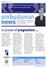 issue 109 April/May we talk to businesses and consumers daily so we see a lot at first hand. ombudsman news