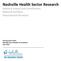 Nashville Health Sector Research Industry Impact and Contribution National Facilities International Presence
