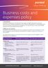 Business costs and expenses policy