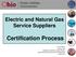 Electric and Natural Gas Service Suppliers Certification Process