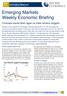 Emerging Markets Weekly Economic Briefing