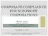 CORPORATE COMPLIANCE FOR NONPROFIT CORPORATIONS