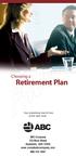 Retirement Plan. Choosing a. ABC Company 123 Main Street Anywhere, USA