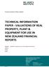 TECHNICAL INFORMATION PAPER - VALUATIONS OF REAL PROPERTY, PLANT & EQUIPMENT FOR USE IN NEW ZEALAND FINANCIAL REPORTS