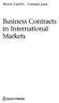 Business Contracts in International Markets