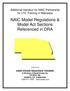 NAIC Model Regulations & Model Act Sections Referenced in DRA