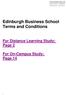Edinburgh Business School Terms and Conditions