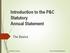 Introduction to the P&C Statutory Annual Statement
