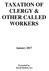 TAXATION OF CLERGY & OTHER CALLED WORKERS