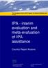 IPA - interim evaluation and meta-evaluation of IPA assistance