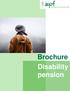 Brochure Disability pension