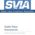 Stable Value Investment Association. Stable Value Investments. Synthetic Investment Contract Basics