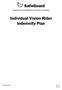 Individual Vision Rider Indemnity Plan