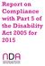 Report on Compliance with Part 5 of the Disability Act 2005 for 2015
