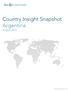 Country Insight Snapshot Argentina August 2015