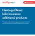 Hastings Direct bike insurance additional products