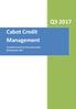 Year ended 31 December 2014 Q Cabot Credit Management. Unaudited results for the period ended 30 September 2017