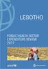 Lesotho. Public Health Sector Expenditure Review