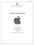 Apple Inc.: Financial Statement
