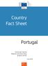 Country Fact Sheet. Portugal. Directorate-General. Analysis Unit B1. Regional and Urban Policy