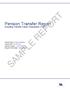SAMPLE REPORT. Pension Transfer Report. Including Transfer Value Comparator (TVC)