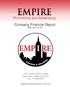 EMPIRE. Promotions & Advertising. Company Financial Report February 2016 EMP I RE South Grand Avenue Santa Ana, California Tel: