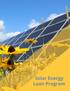 Solar Energy Loan Program